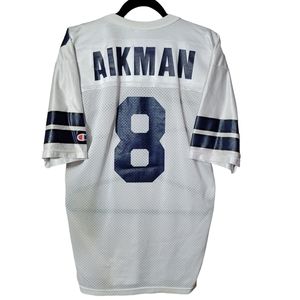 Dallas Cowboys Troy Aikman Jersey Champion Mens Size 40 White Vintage 90s